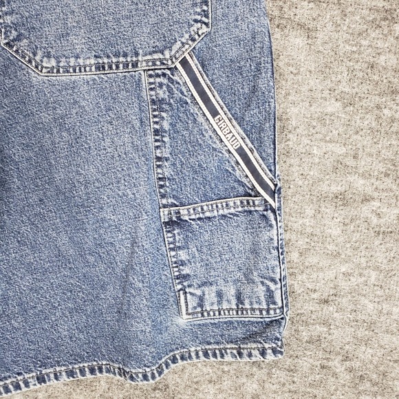 VTG Marithe Francois Girbaud Shorts Mens 36 X 12 Blue Denim Carpenter Skater Y2K - Picture 6 of 14